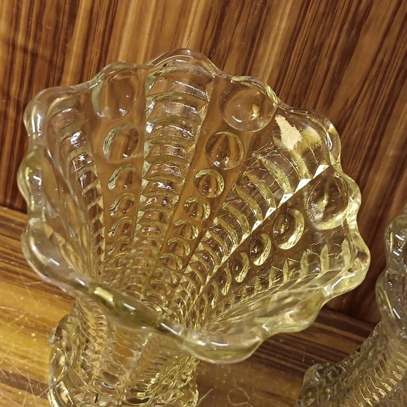 Vintage mcm Indiana Glass Mayflower pattern bases - Picture 3 of 5